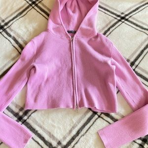 CROPPED BRANDY MELVILLE zip up !!
